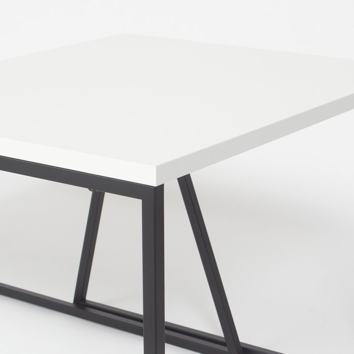 Hanah Home Juego de Mesa de Centro Blanco y Negro